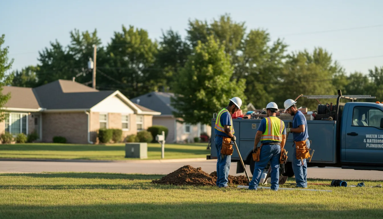 Residential water line and bathroom plumbing service in Mayfield, UT